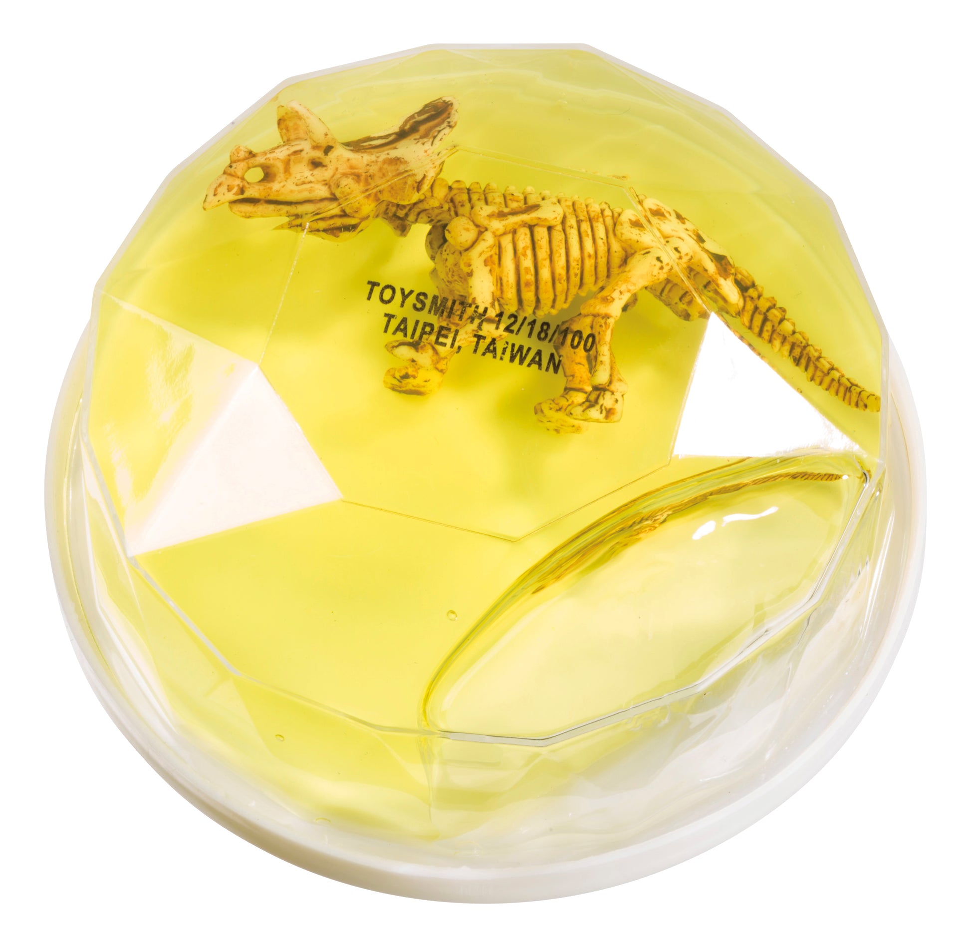 Yellow Dinosaur Putty with a dinosaur figure
