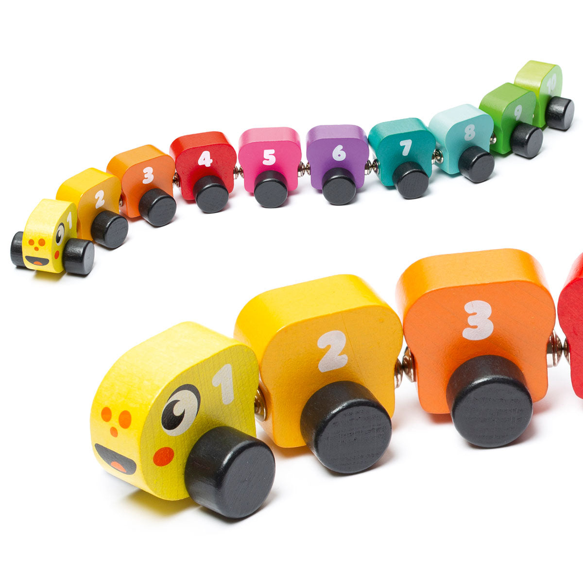 Cubika Wooden Toy Rainbow Caterpillar