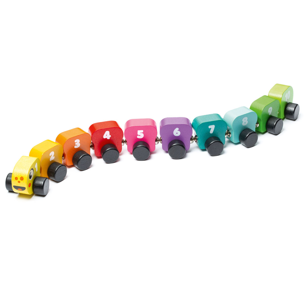 Cubika Wooden Toy Rainbow Caterpillar