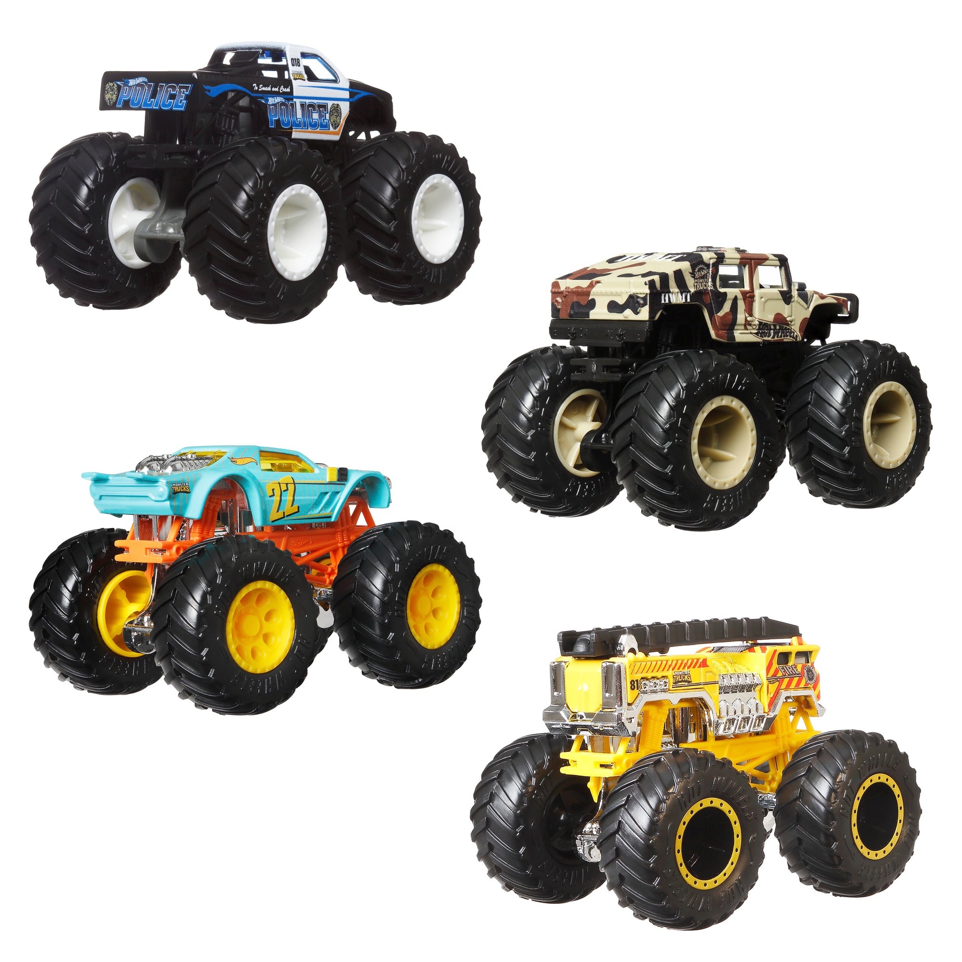 Mattel Hot Wheels Monster Trucks 4-Pack