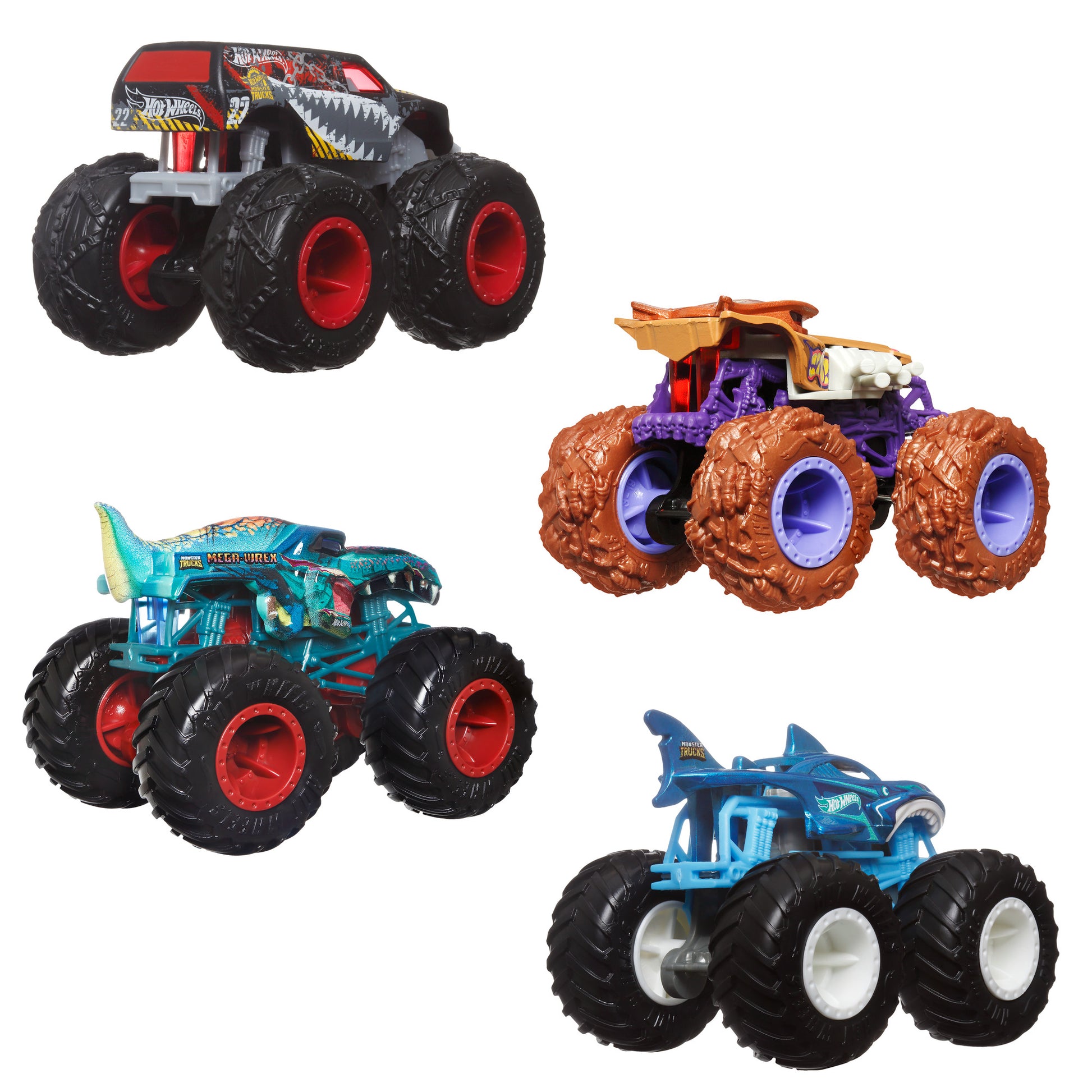 Mattel Hot Wheels Monster Trucks 4-Pack