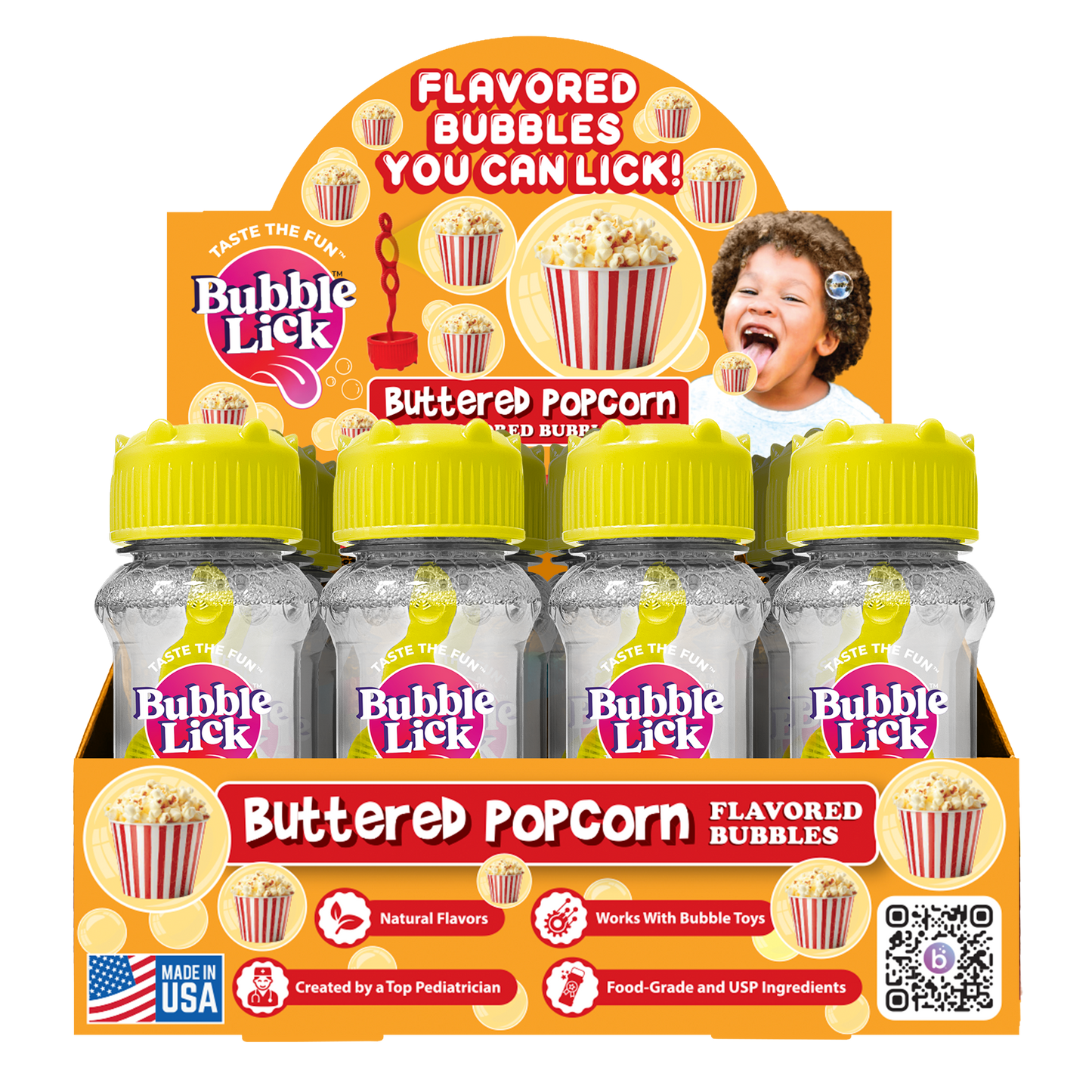 Bubblelick Buttered Popcorn Bubbles(12)