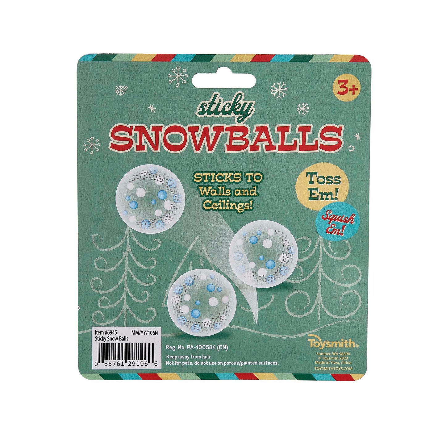 Toysmith Holiday Sticky Snowballs