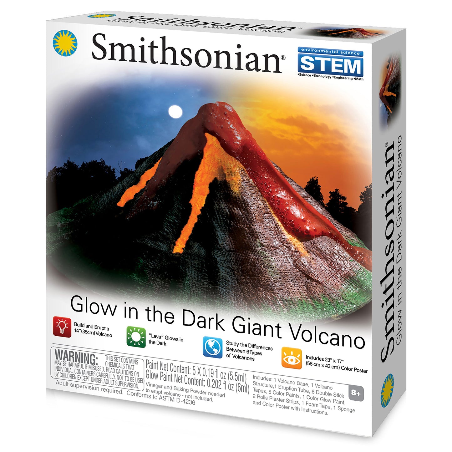 Smithsonian Glow in the Dark Giant Volcano