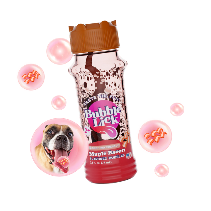 BubbleLick Bubble Treats Maple Bacon Flavored Bubbles for Pets