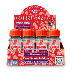 BubbleLick Bubble Treats Maple Bacon Flavored Bubbles for Pets