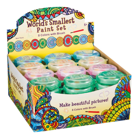 Retail pack of assorted world's smallest paint sets 