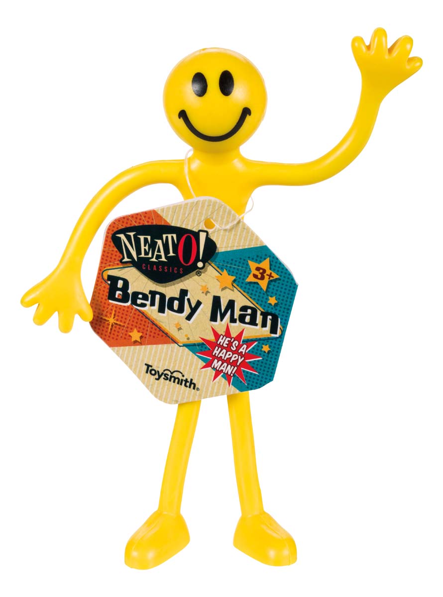 Yellow Neato! Bendy Man with a tag 