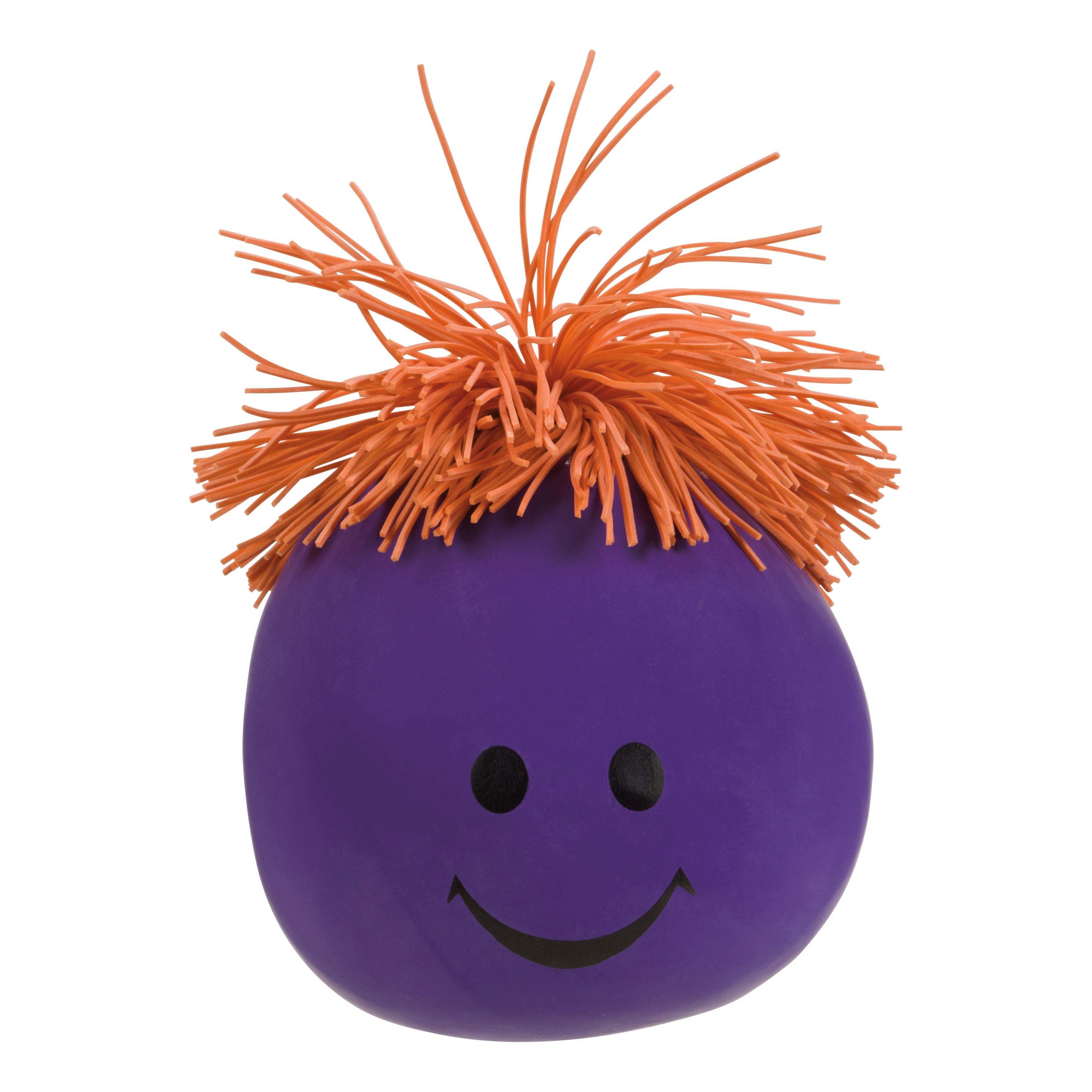 Stress ball with cheap face and hair