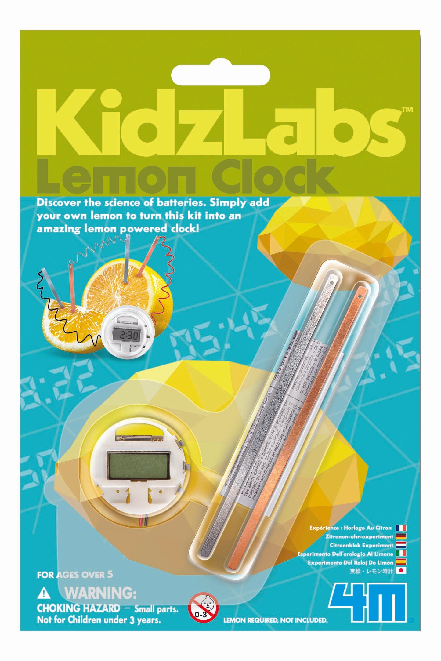 4M-Kidz Labs Mini Lemon Clock