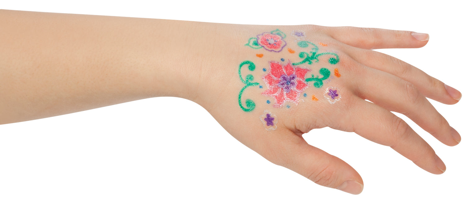Amazon.com : MOTJIAO Temporary Tattoo Kit/Waterproof Lasting for 3-7  days(Natural Plants Based) Including 178 Pcs Free Stencils/Temporary Tattoo  ink 8 Bottles with 8 Colors Suitable for Kids and adults : Beauty &