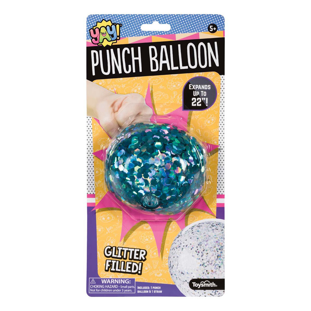 YAY! Glitter Punch Balloon